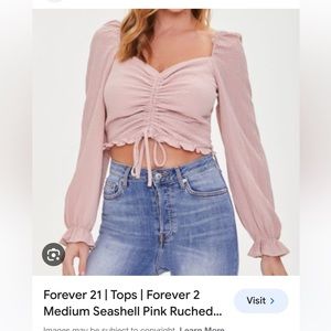 Forever 21 rose ruched blouse
